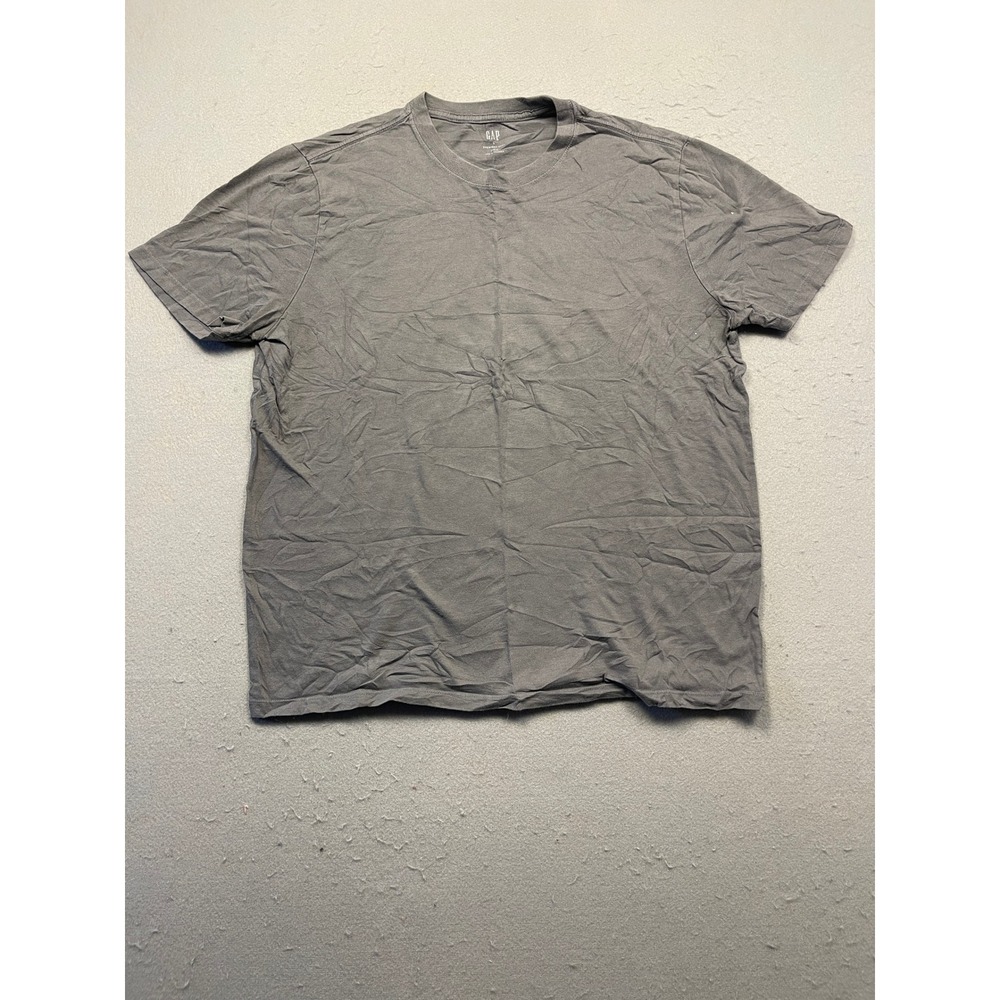 GAP Everyday Soft Crew Cotton Blend Gray Large Mens T-Shirt